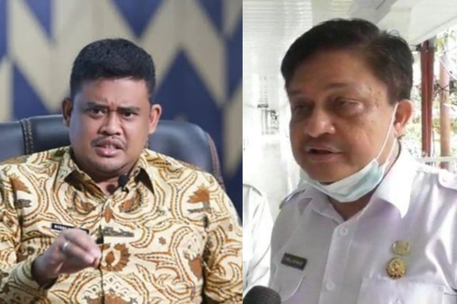 Walikota Medan Bobby Nasution dan Syamsul Arifin Nasution.