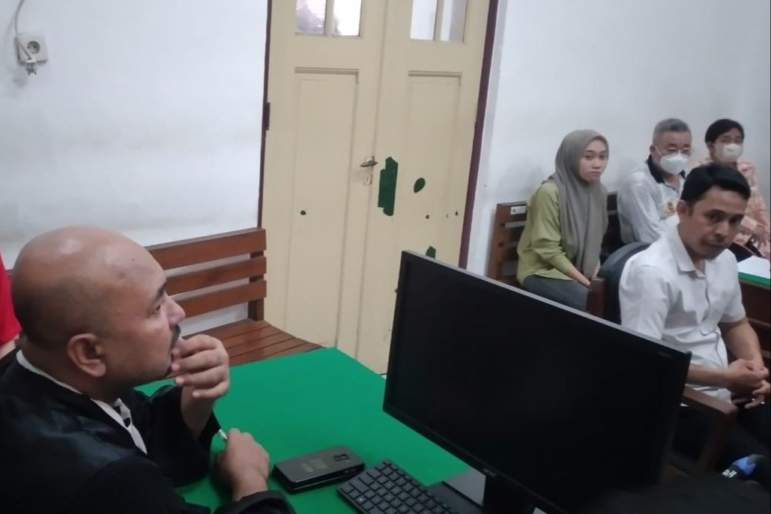 Saksi yang dihadirkan PH terdakwa saat memberi keterangan di PN Medan.