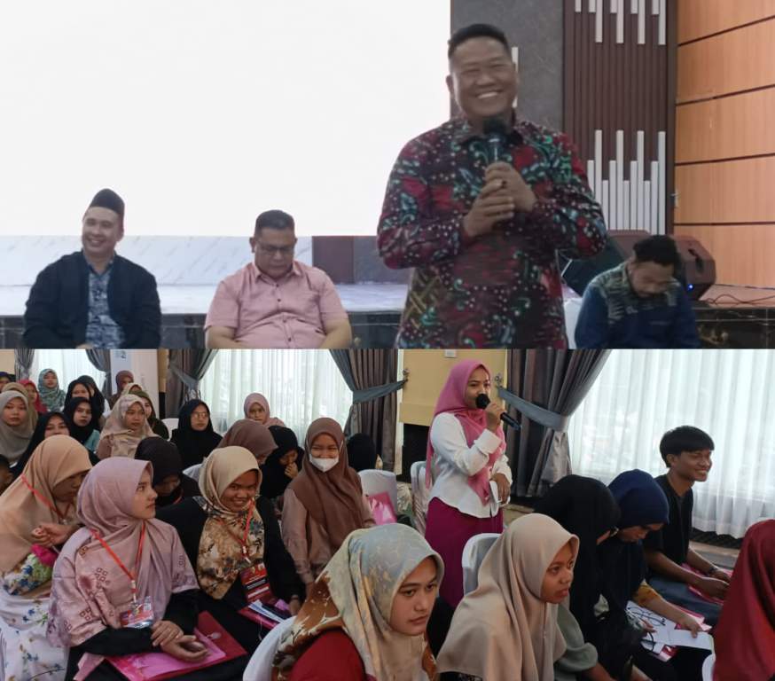 Aswan Jaya saat Pelatihan Literasi Digital d Batubara.