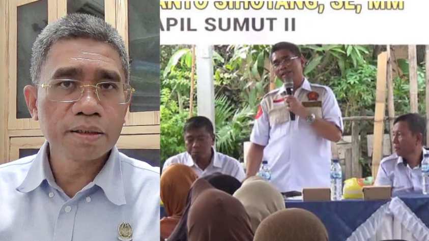 Benny Harianto Sihotang saat diwawancarai di Rumah Pemenangan Jalan beringin 2, Kelurahan Helvetia Tengah, Kecamatan Medan Helvetia, Kota Medan, Kamis (29/2/2024).