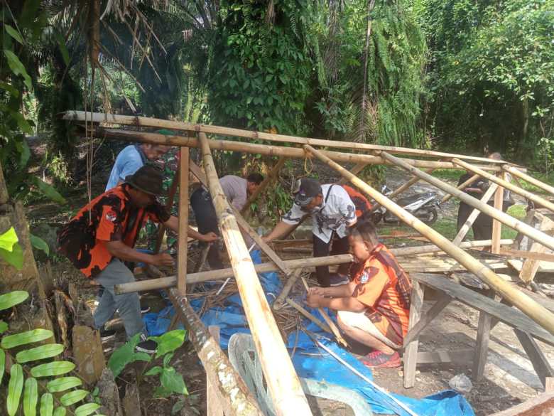 Bersama Muspika, Polsek Medan Tuntungan Gerebek Kampung Narkoba di Namo Gajah.