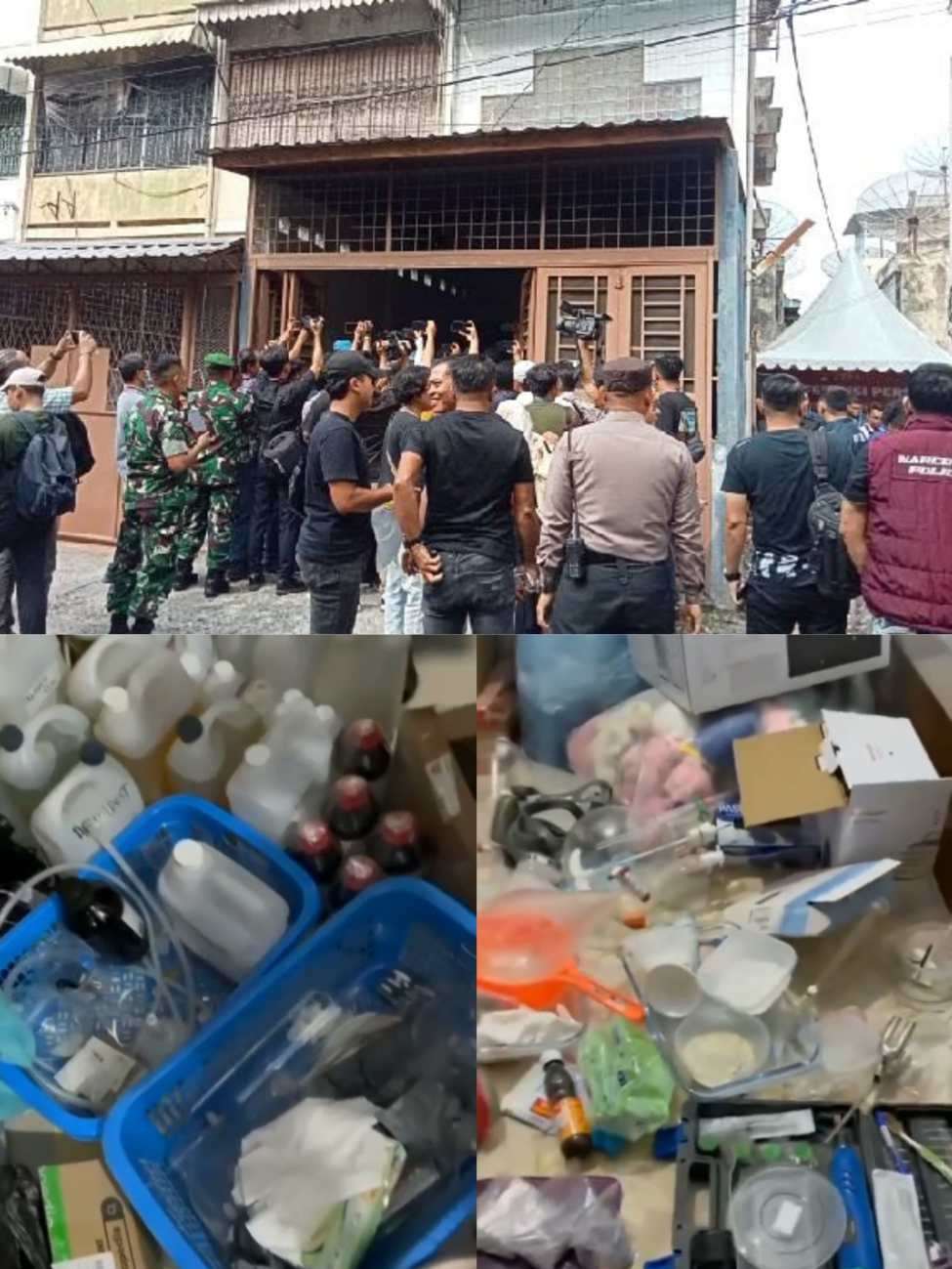 Mabes Polri dan Polda Sumut Ungkap Home Industri Ekstasi di Jl Jumhana Medan Area