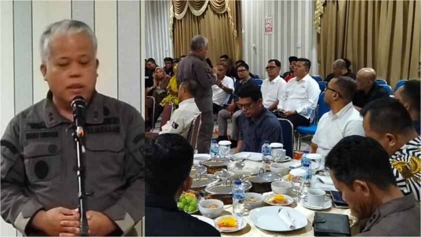 Kepala Kejaksaan Tinggi Sumut, Dr Harli Siregar SH MH, saat malam ramah tamah bersama wartawan.