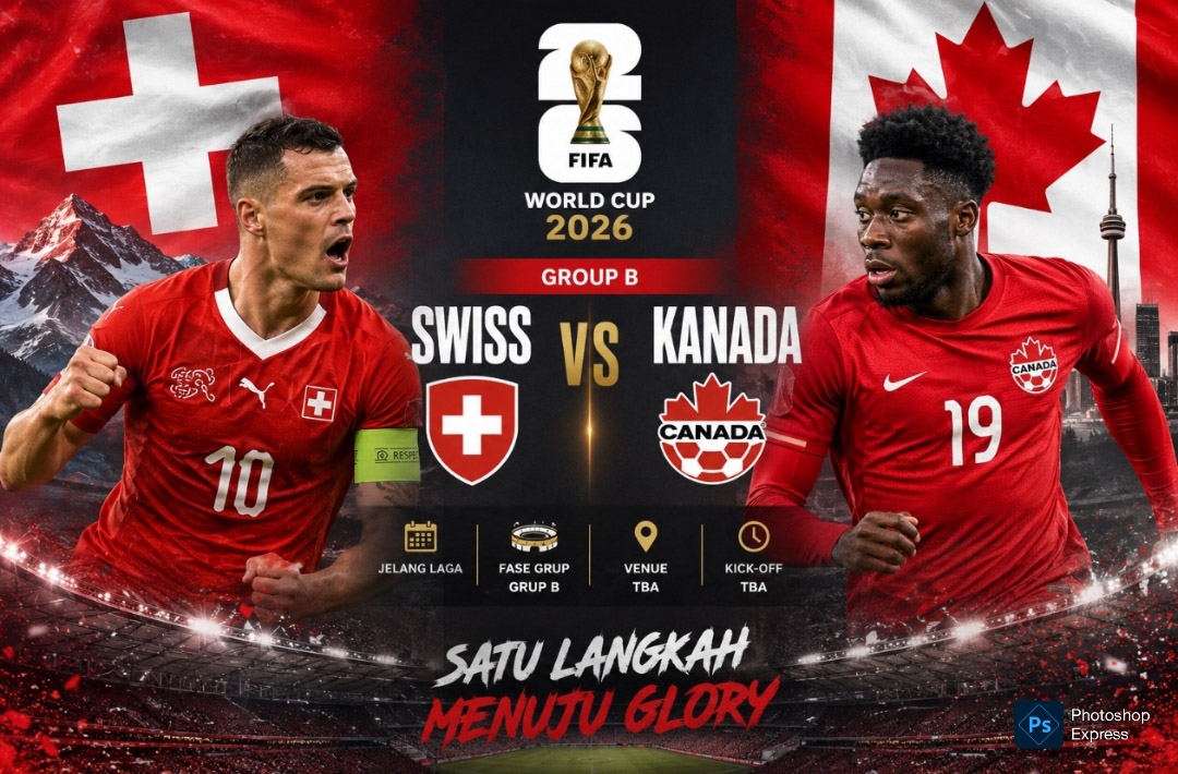 Swiss akan bertemu tuan rumah Kanada di Grup B Piala Dunia 2026 dini hari nanti. (Ist)