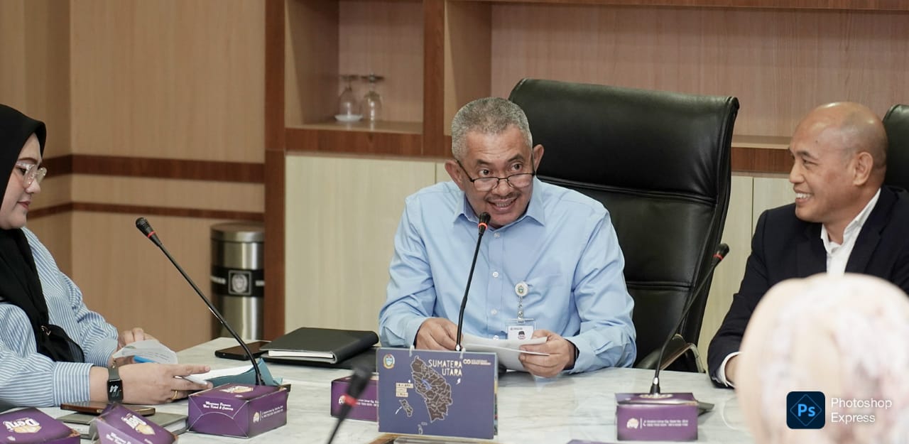 Pj. Sekda Sumut Sulaiman Harahap pimpin rakor perlindungan dan pencegahan nelayan Indonesia di perairan Malaysia dengan Konjen RI Pulau Penang. (Kominfo Sumut Dok)